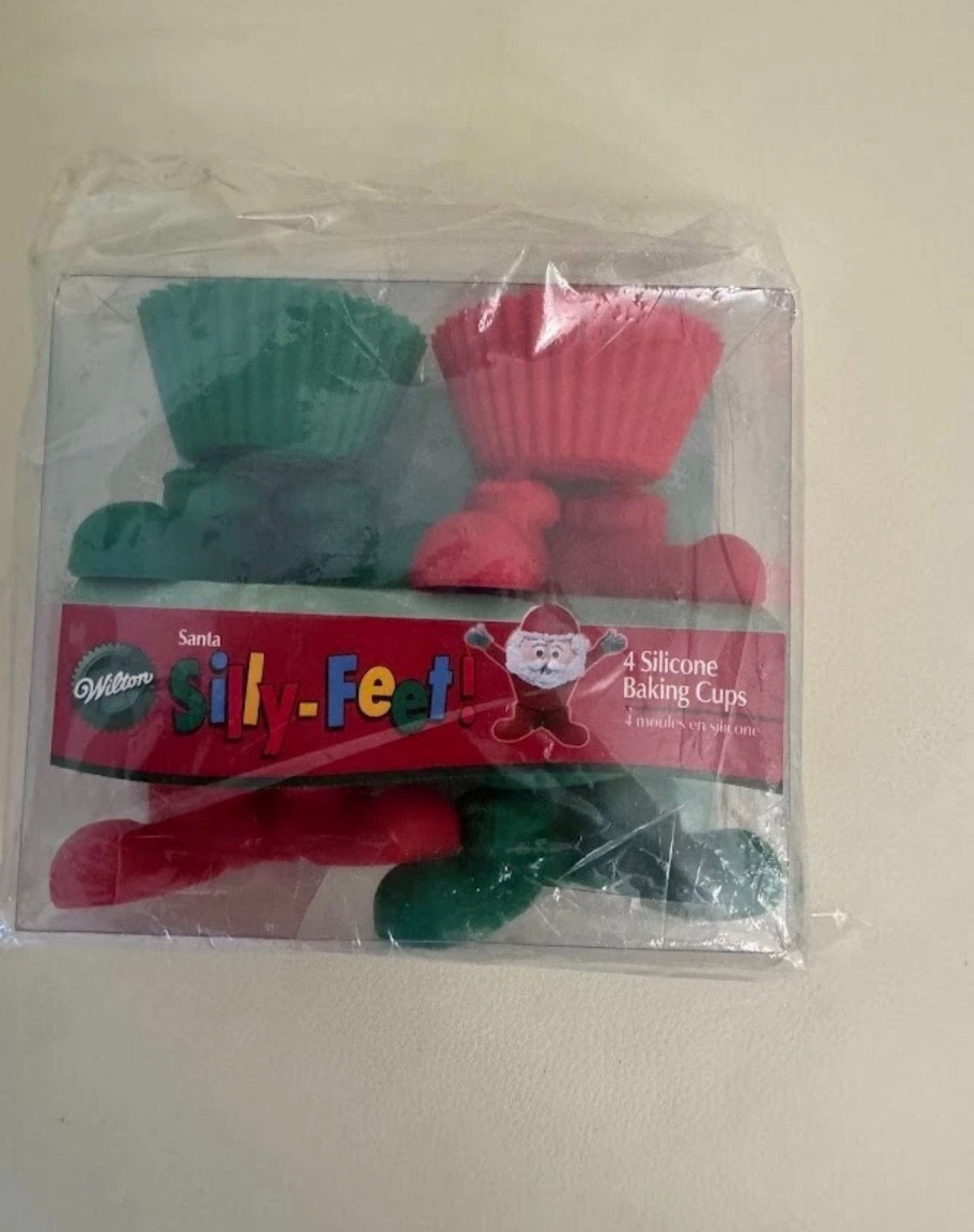 ¡Santa Pies-divertidos! 4 moldes de silicona para hornear ¡Realza tus cupcakes navideños con más color y diversión!