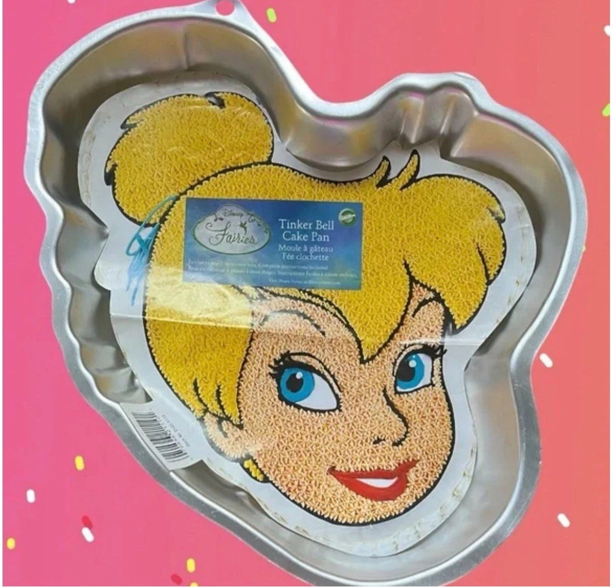 Wilton® Disney Tinker Bell Cake Pan – Vintage Aluminum (1990s) with Instructions