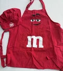 M&M's Red Character Apron & Chef Hat Set – Pre-Owned