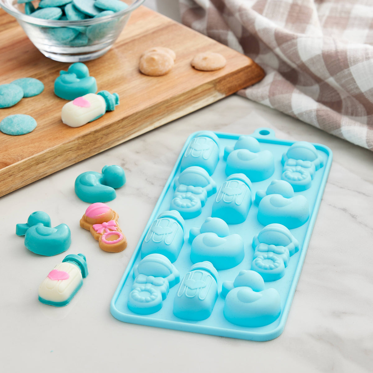Rattle, Bottle & Duck Silicone Candy Mold by Celebrate It