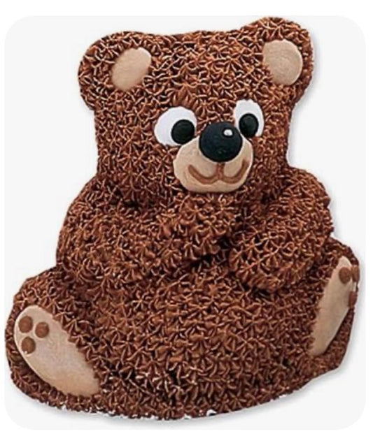 Wilton® Mini Stand-Up Cuddly Bear Cake Pan – Vintage 3D Aluminum (1997)