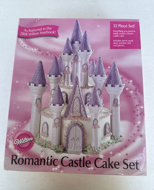 Wilton® Romantic Castle Cake Decorating Set – 32 Piece Vintage Cake Topper Kit (New)
