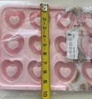Forma de Silicone Estruturado Trudeau® Corações Rosa para Rosquinhas – 12 Unidades