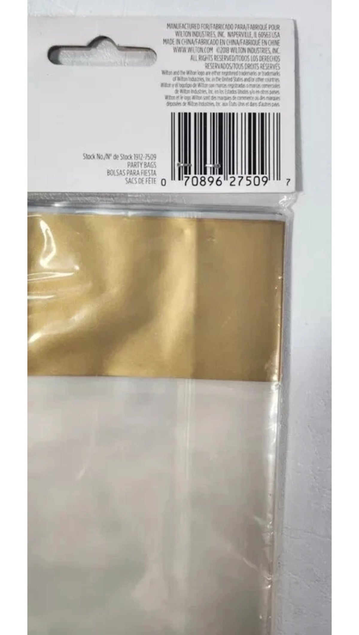 Gold-Tipped Clear Treat Bags – Set of 30 with Ties