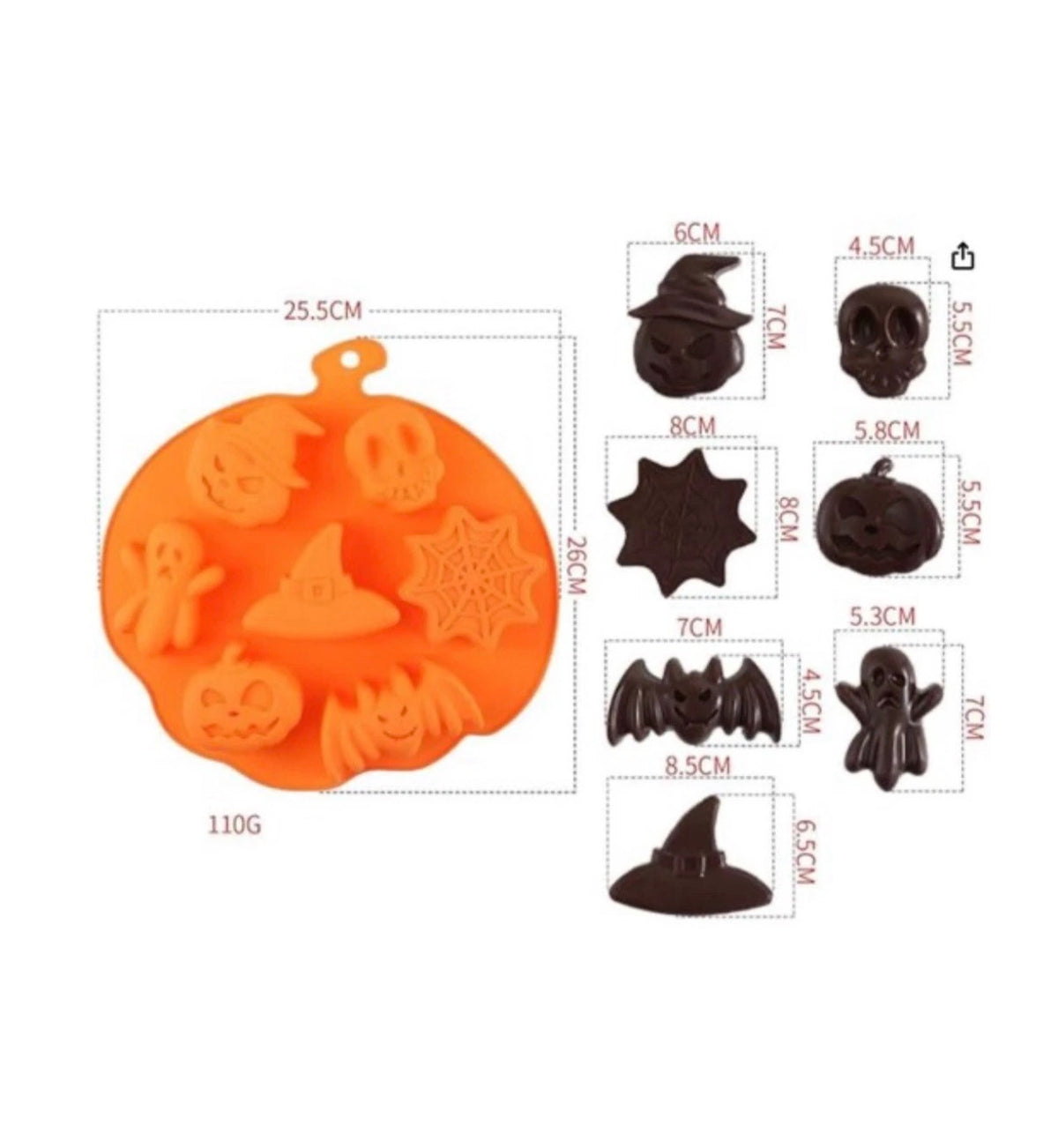 Forma de silicone para assar - Halloween