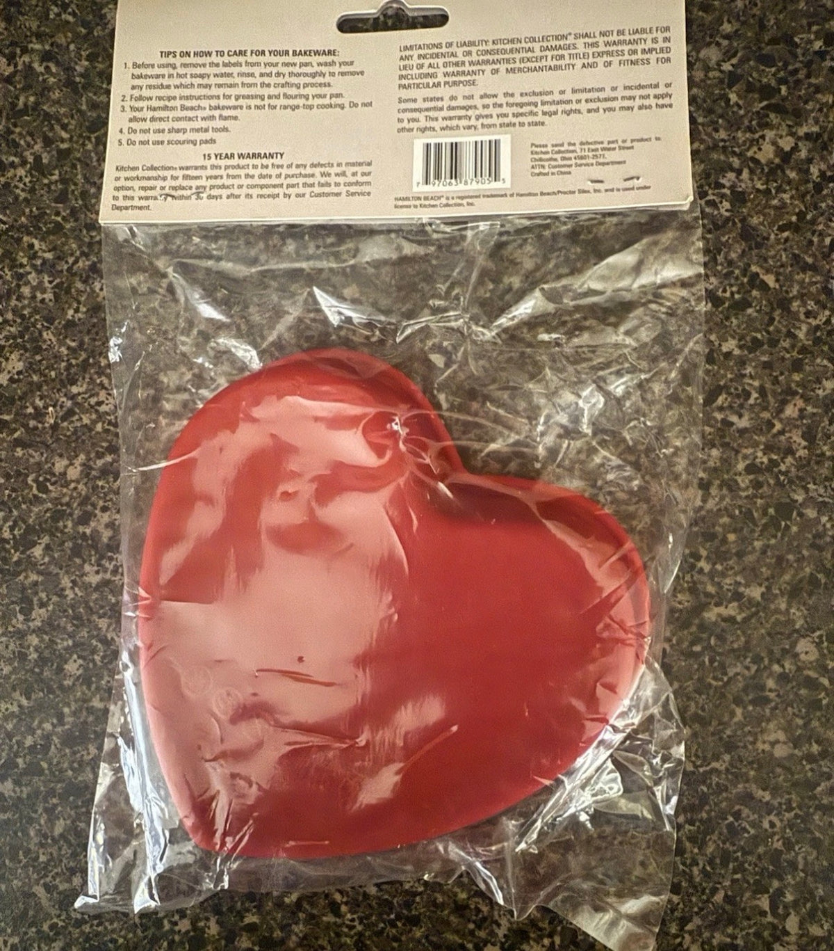 Juego de 2 moldes de silicona Hamilton Beach Mini Corazones para pastel