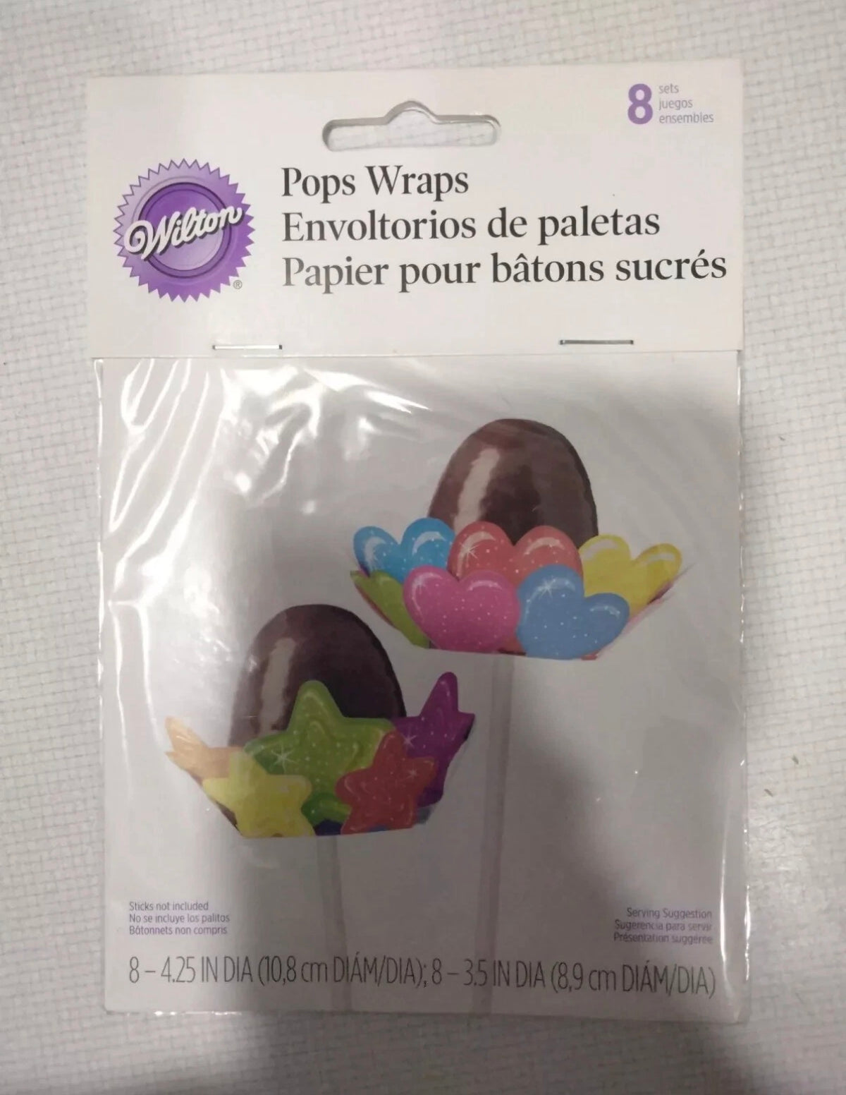 Wilton Pops Wraps Hearts - 8 Pieces