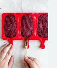 Red Popsicle Silicone Mold – 4 Cavity Split Fade Pattern (2-Pack)