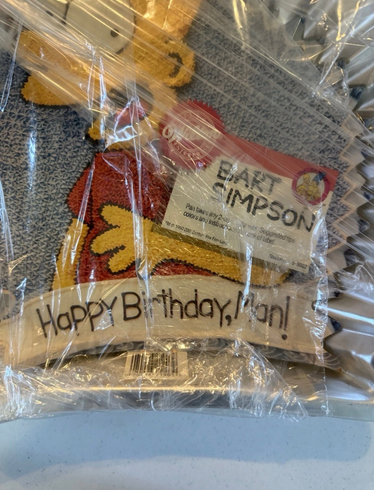 Wilton® Bart Simpson Cake Pan – Vintage Aluminum (1990) with Instructions