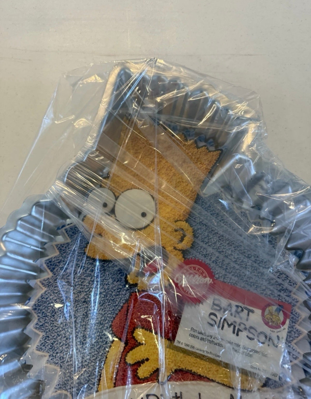 Wilton® Bart Simpson Cake Pan – Vintage Aluminum (1990) with Instructions