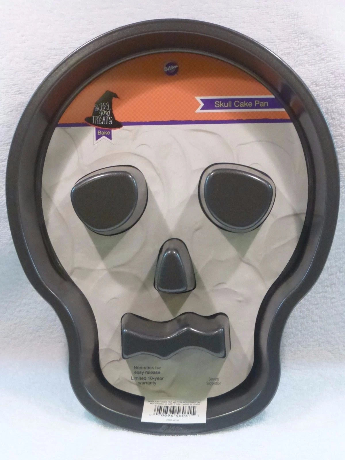 NUEVO Molde para pasteles con forma de calavera Wilton – Molde antiadherente para Halloween – Molde de acero para hornear – Utensilios para hornear para fiesta espeluznante