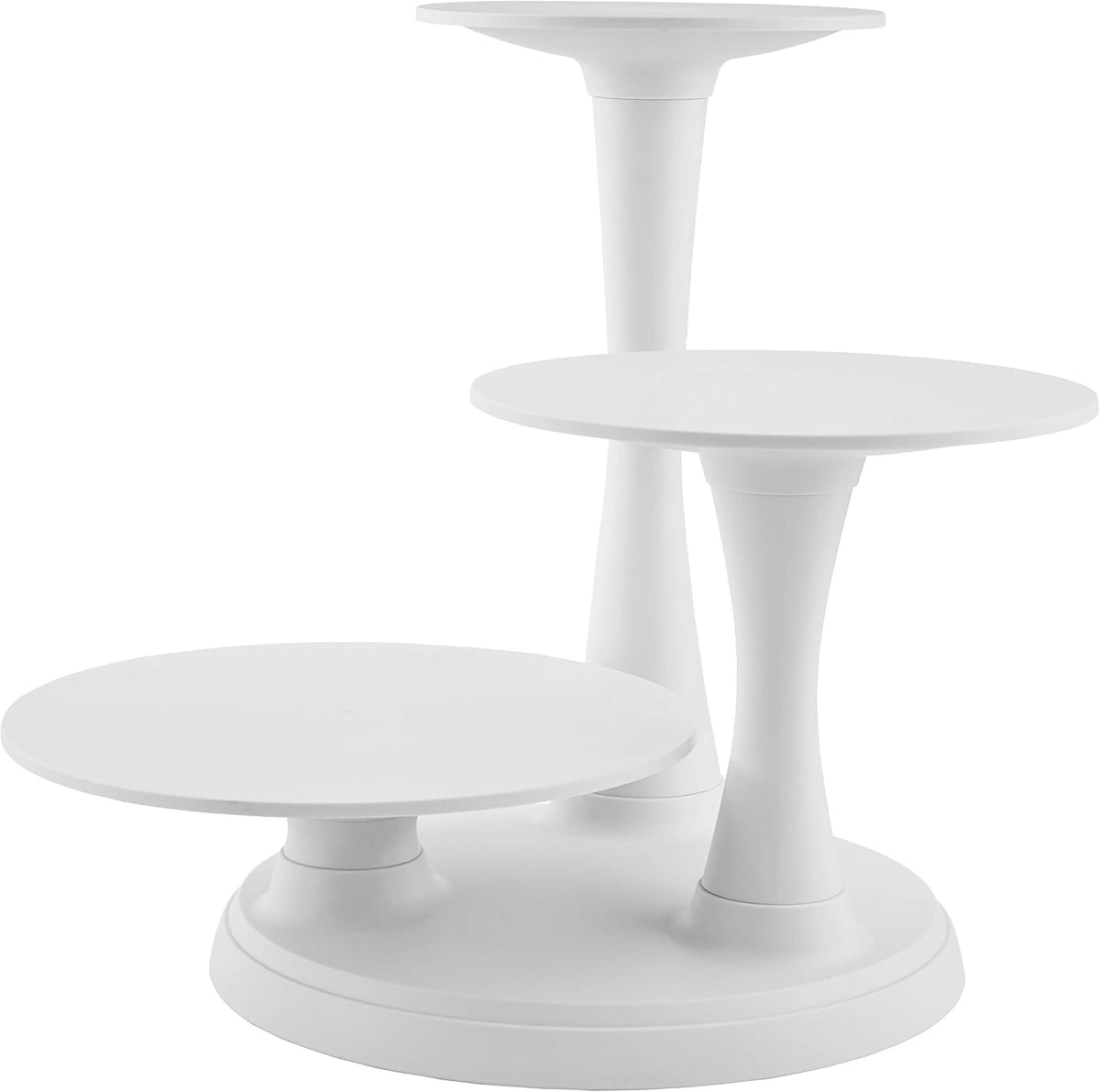 Wilton® 3-Tier Wedding Cake Stand – White Pillar Display, Holds 10", 12" & 14" Cakes (New)
