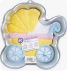 Molde de aluminio Wilton para pastel Cochecito de bebé Carruaje Baby Shower