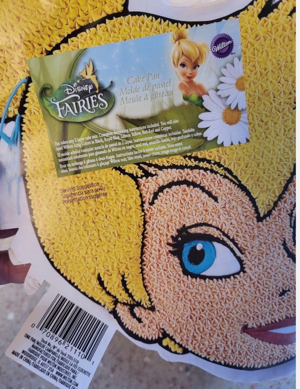 Wilton® Disney Tinker Bell Cake Pan – Vintage Aluminum (1990s) with Instructions