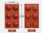 Fat Daddio's Silicone 6-Cavity Chocolate Bomb Mold SMF-002