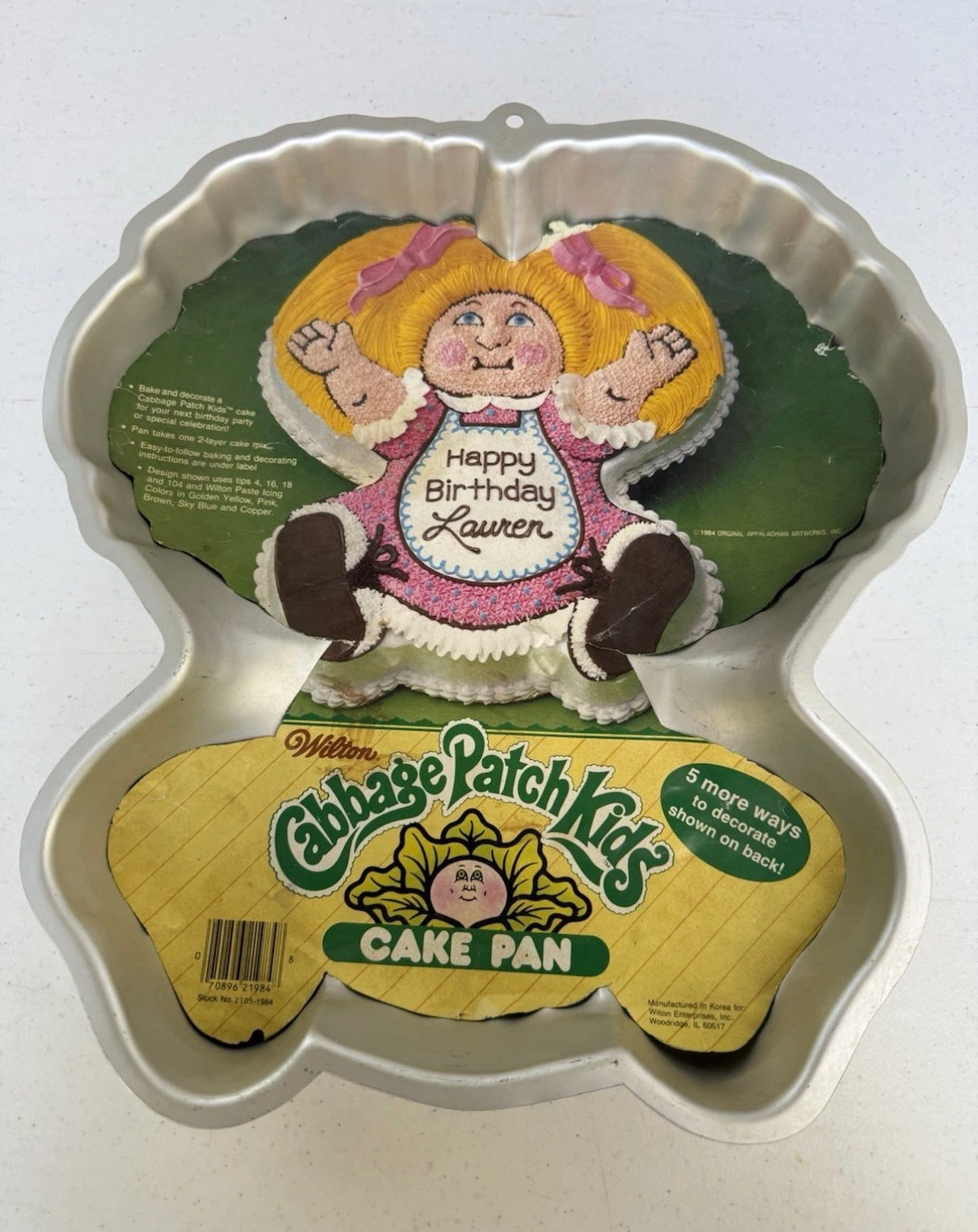 Wilton® Cabbage Patch Kids Cake Pan – Vintage Aluminum (1984, #2105-1984, New)