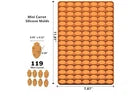 Mini Carrot Silicone Mold – 119 Cavities with Scraper