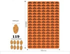 Mini Carrot Silicone Mold – 119 Cavities with Scraper