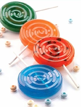 Silicone Lollipop Molds – 6-Cavity Round Shapes, Set of 2 (Chocolate & Candy)